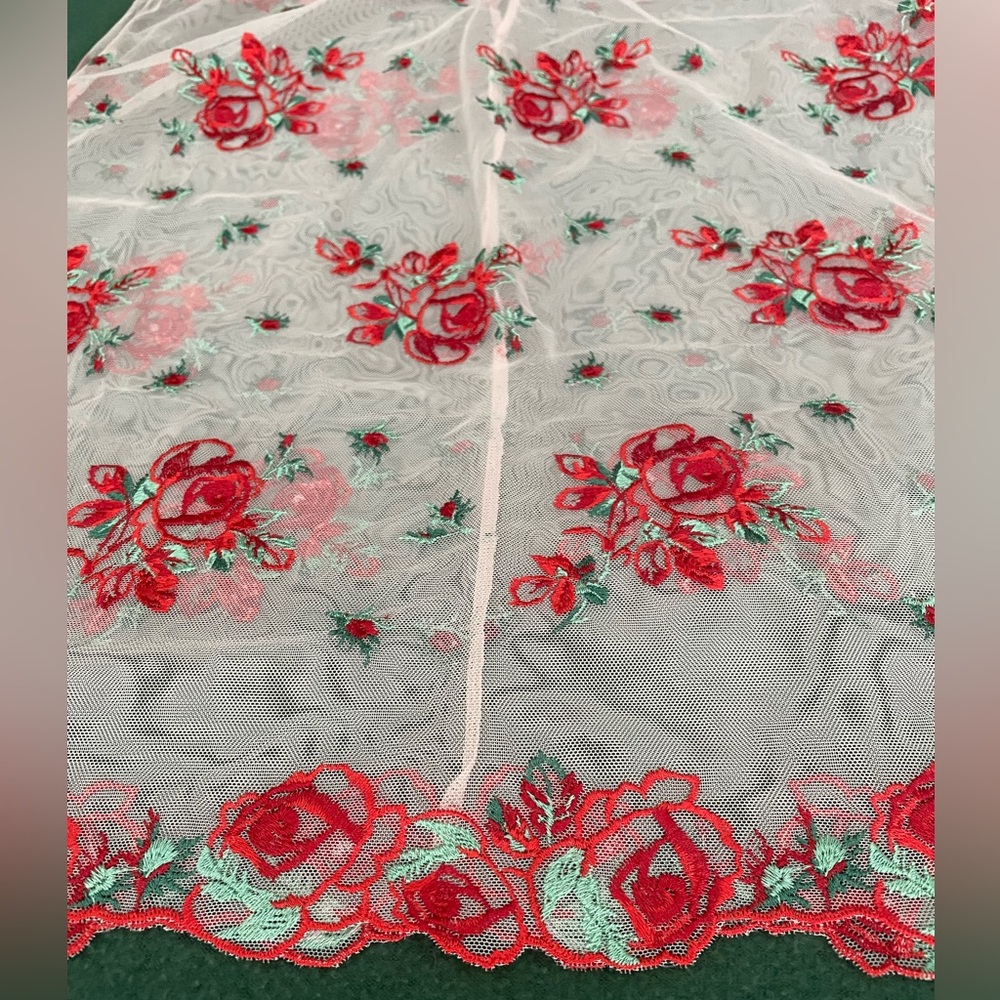 Victoria's Secret Floral Embroidery Sheer Mesh Slip - Picture 9 of 16